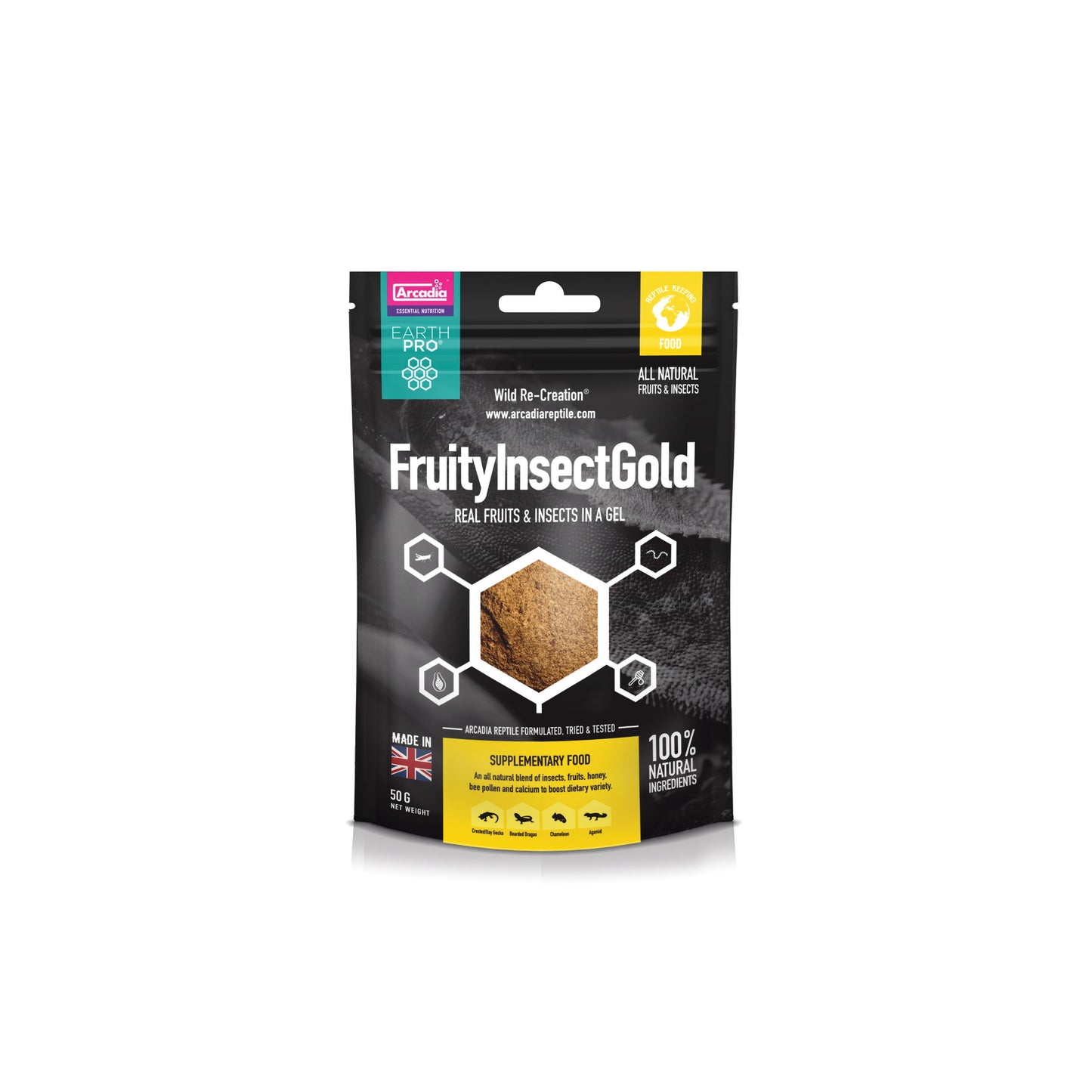 Arcadia Earth Pro Jellypot Gold 50g - Bermondsey Exotics