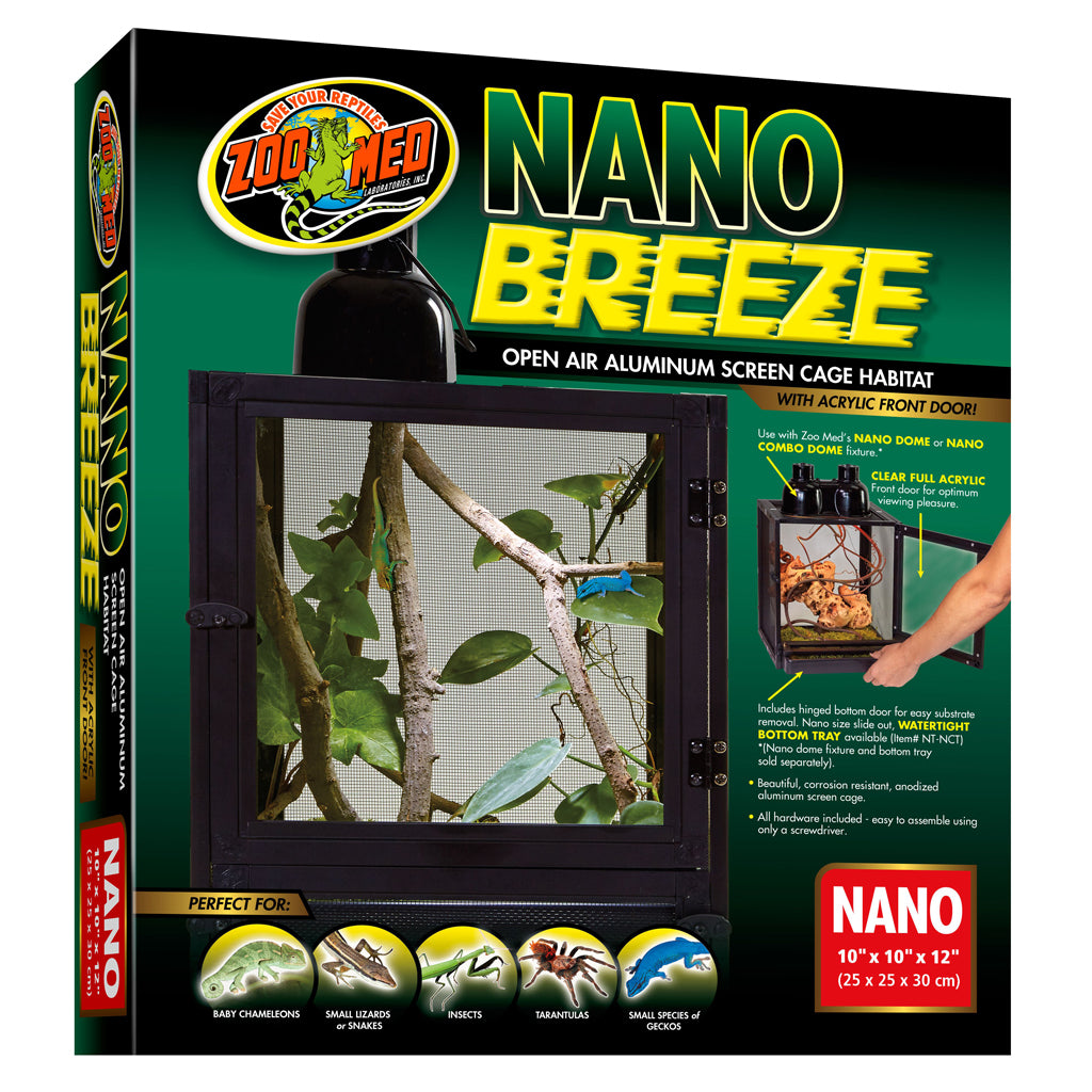 Zoo Med Nano Breeze Aluminium Screen Cage, 25 x 25 x 30cm